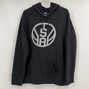 NBA San Antonio Spurs SA Logo Black Hoodie - Men's XL